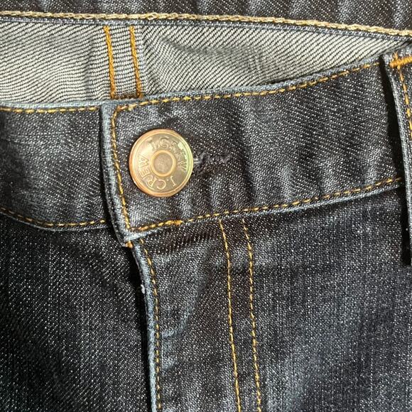 J. Crew Bootcut Denim Jeans Mens Size 33R Dark Wash Casual Basic Classic Simple - Picture 3 of 8